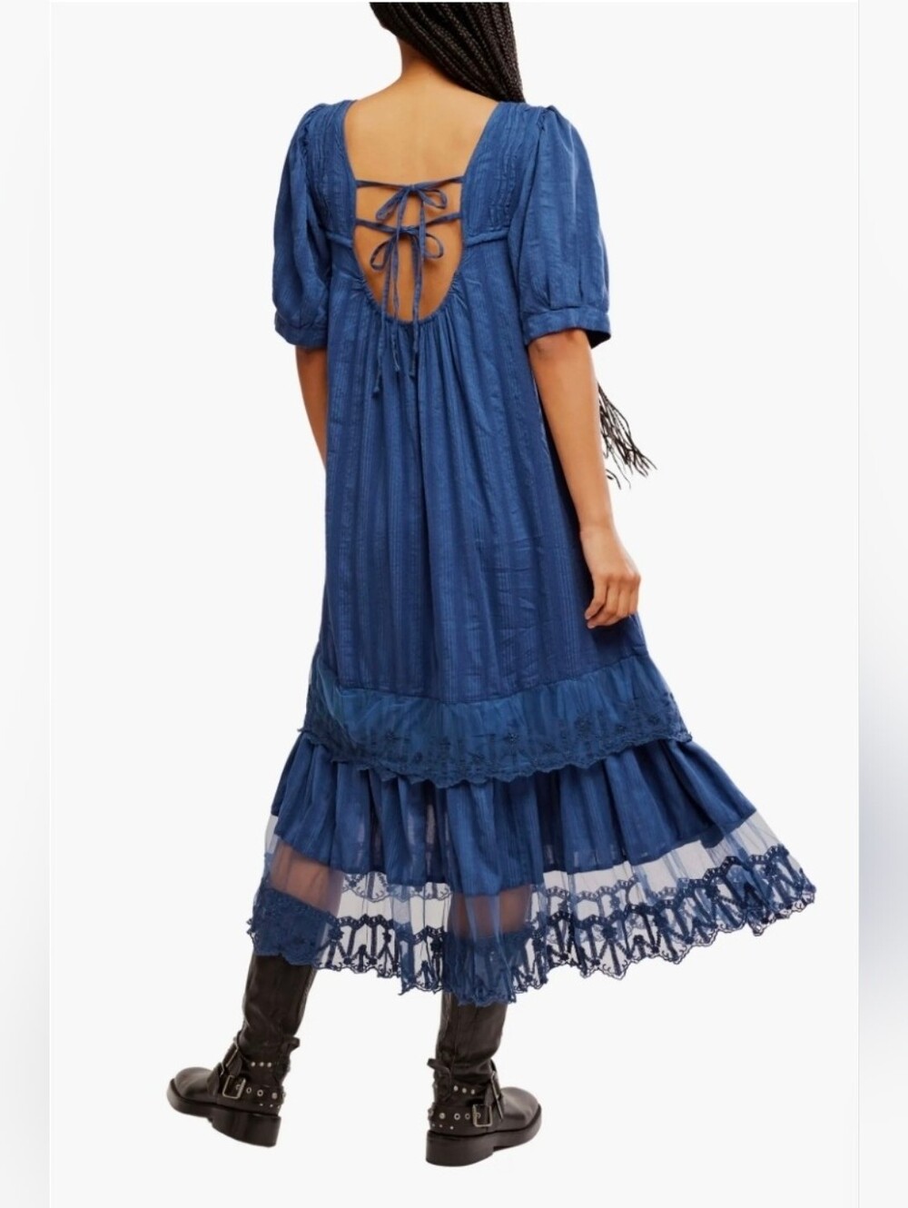 Free People Size S Calder Smocked Midi Dress